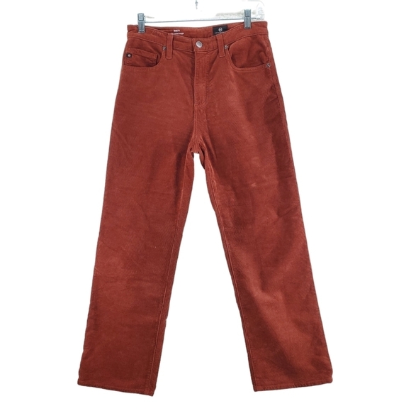 AG Adriano Goldschmied Rhett Corduroy Pants Ws 27 Hi Rise Straight 29x27 Adult - Picture 1 of 12
